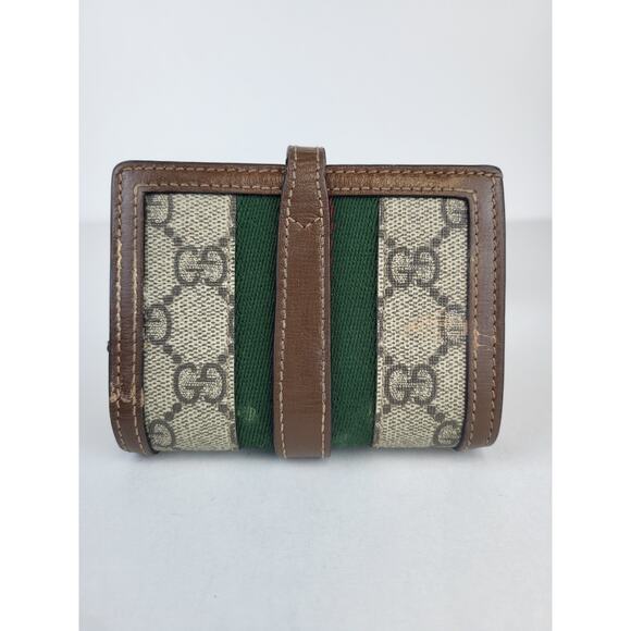 Gucci Supreme Monogram Textured Calfskin Web Jackie 1961 Wallet - Picture 3 of 8